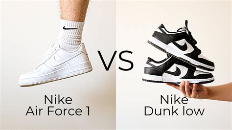 nike dunks vs air force 1|air force 1 panda dunks.